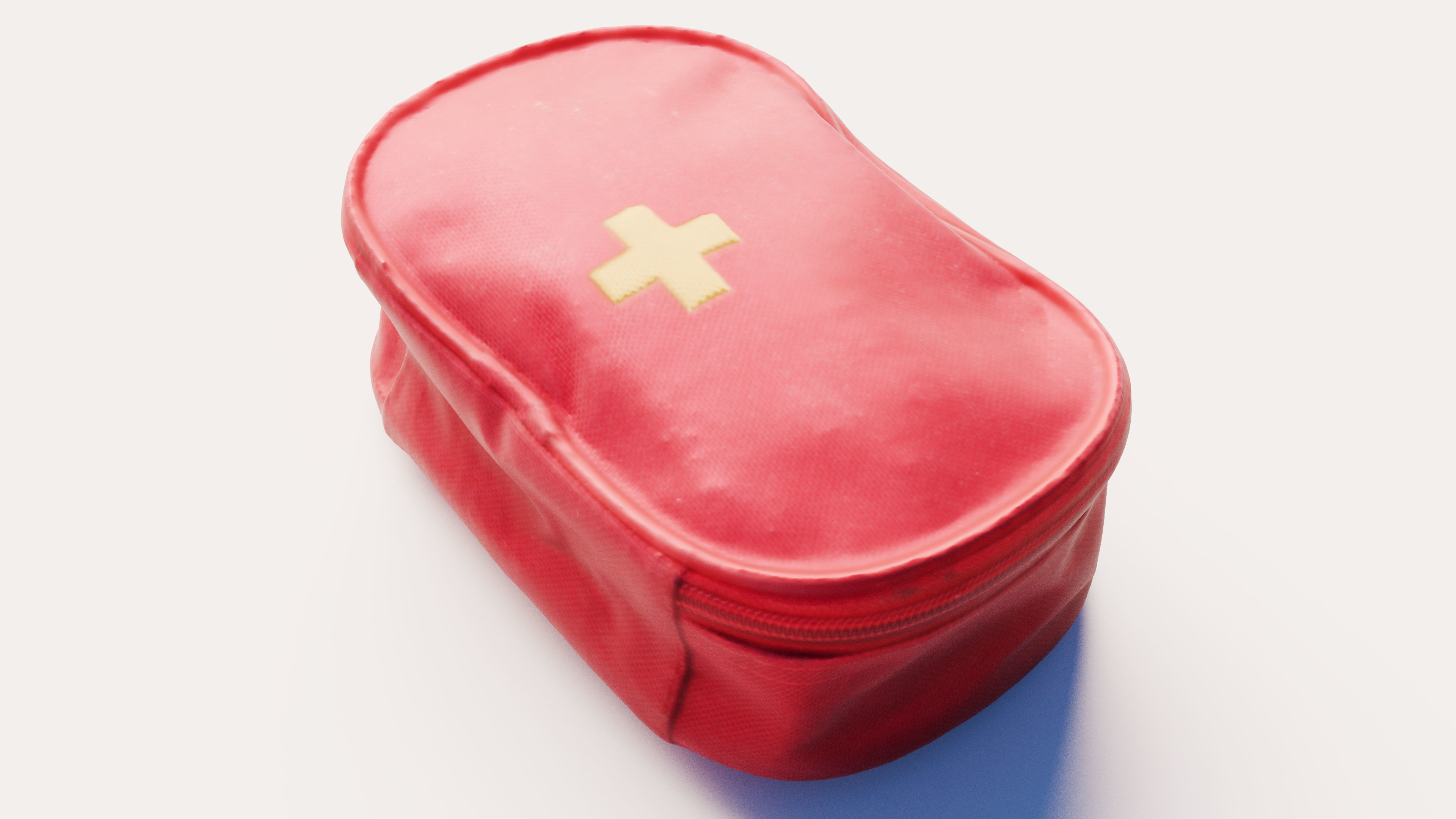 Scanned red first aid kit Low-poly 3D model_4