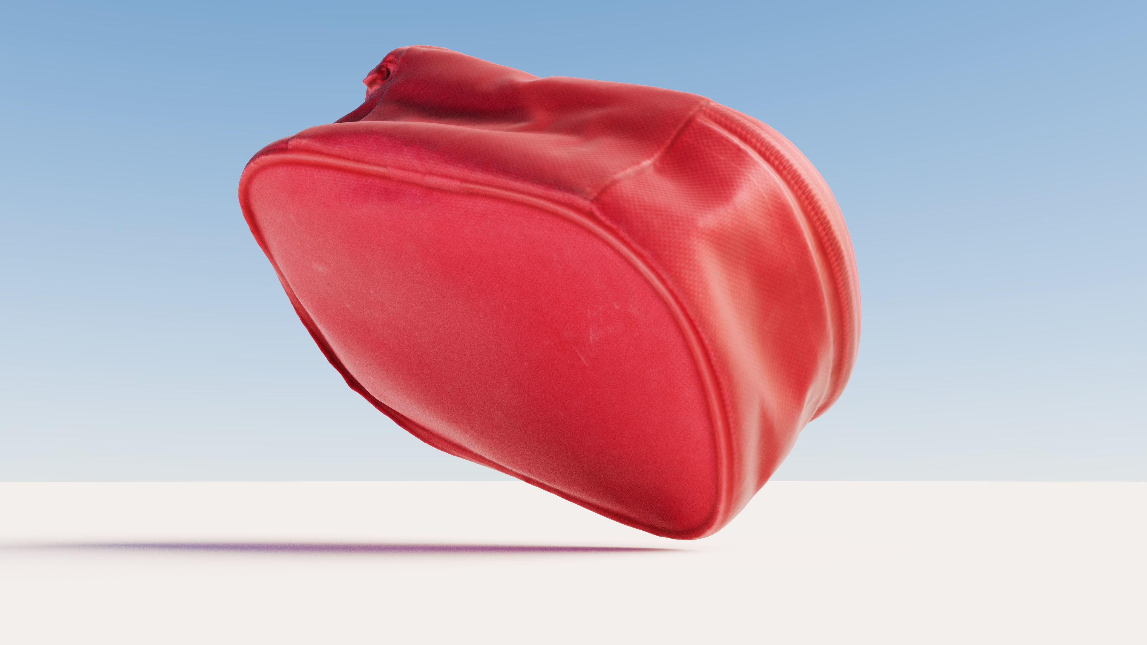 Scanned red first aid kit Low-poly 3D model_7