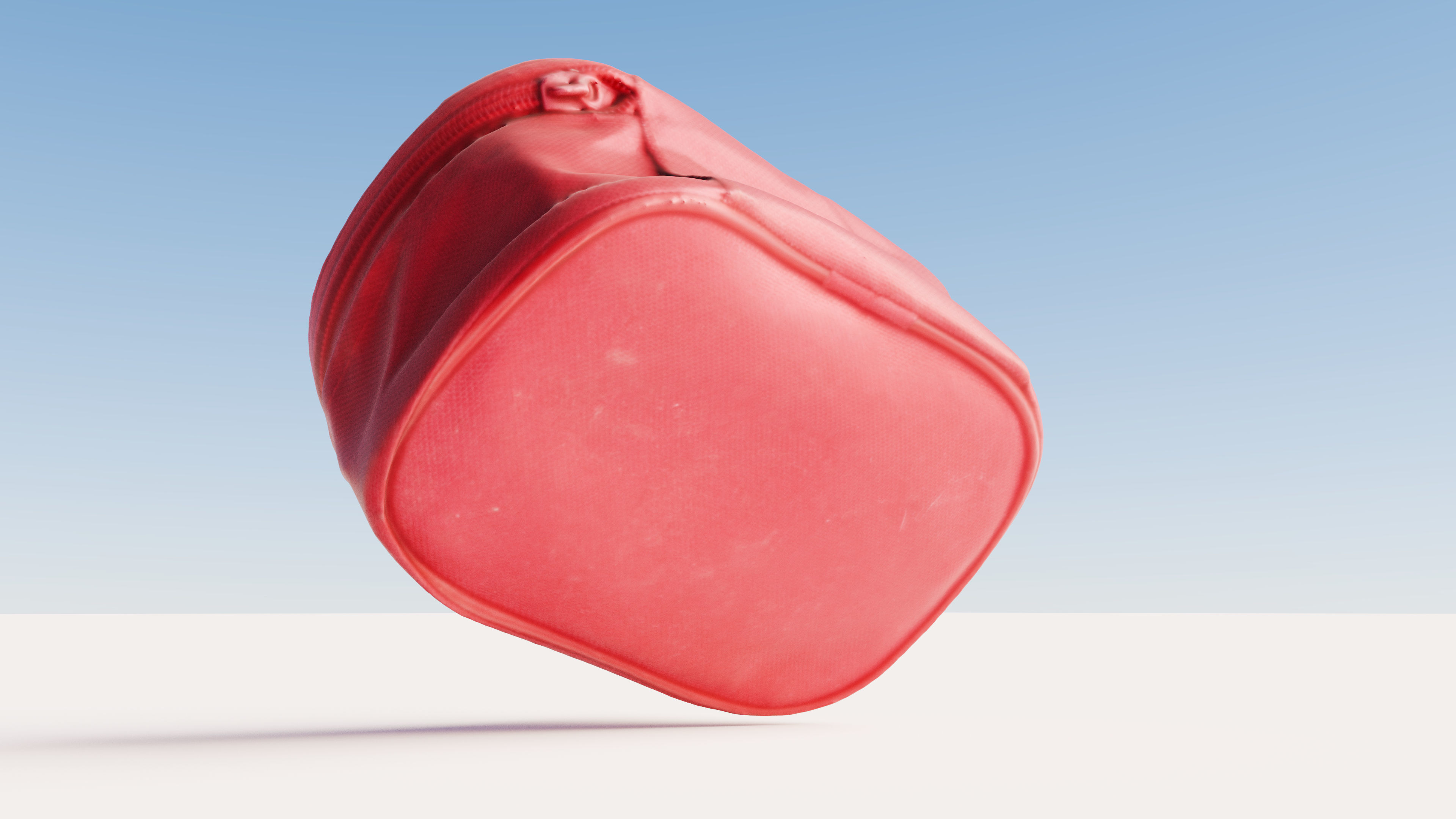 Scanned red first aid kit Low-poly 3D model_8