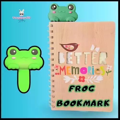 Frog Bookmark 3D print model