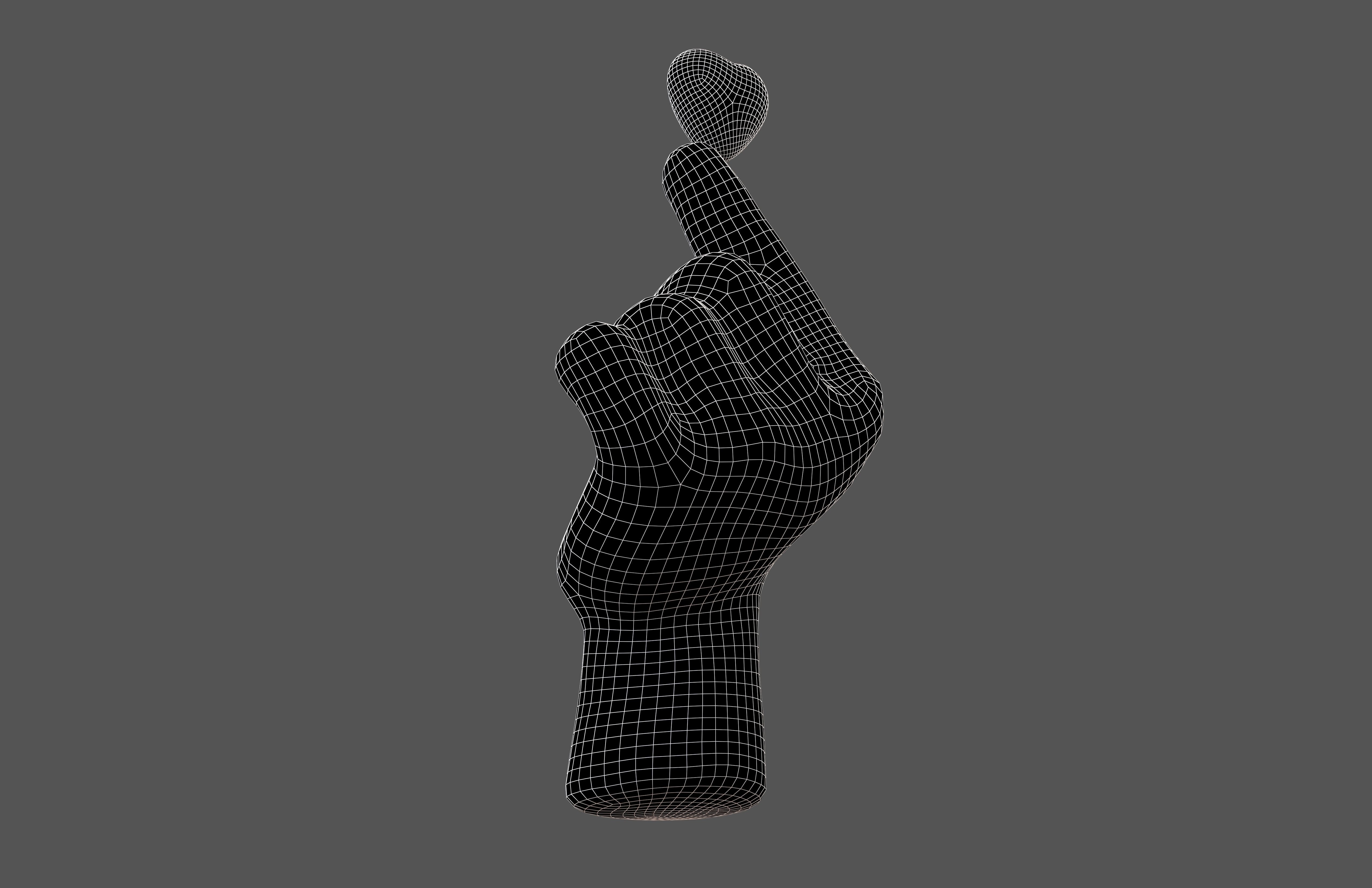 Hands Showing Heart Icon V2 001 Low-poly 3D model_7