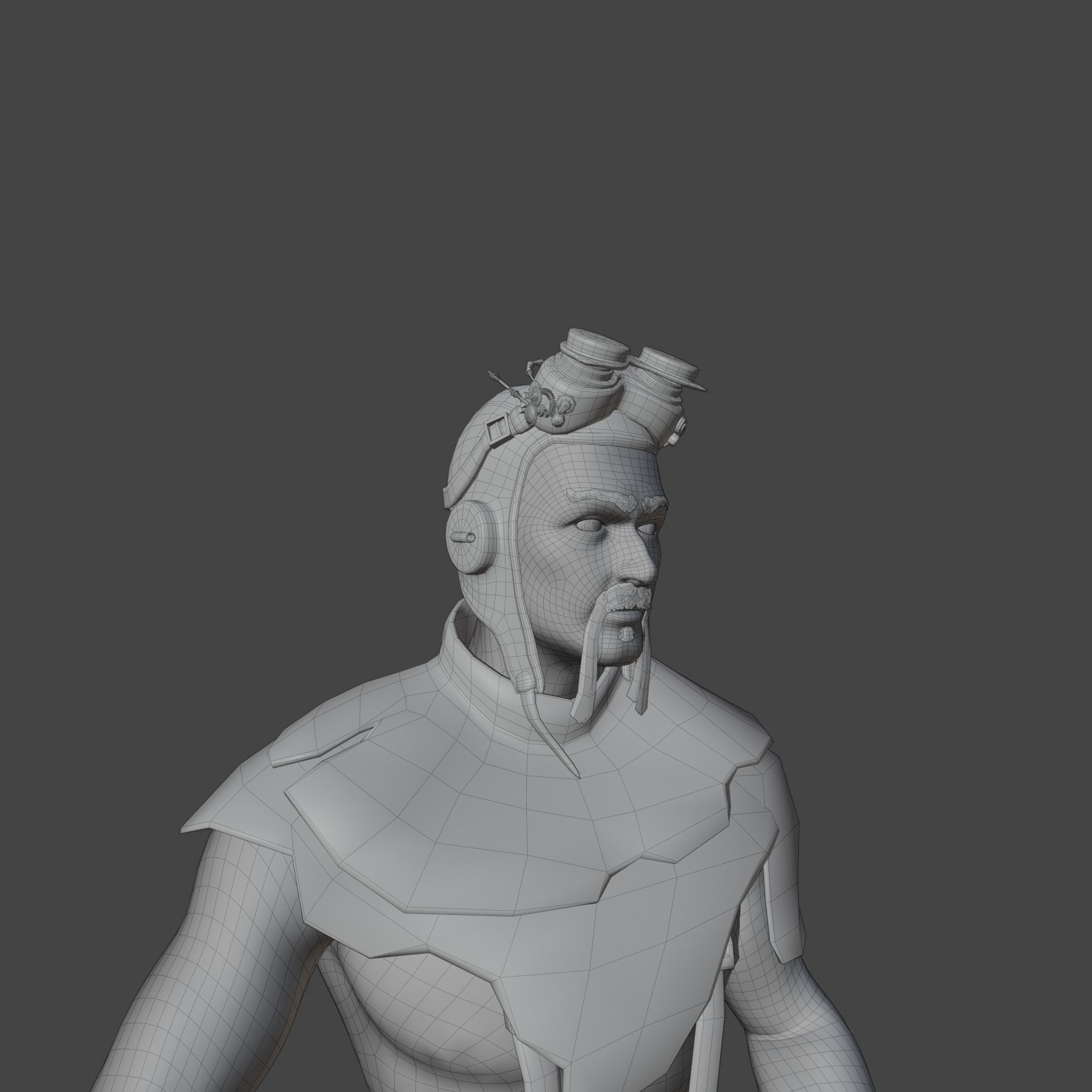 3D Military-Hunter-Post Apocalypse Character Low-poly 3D model_10