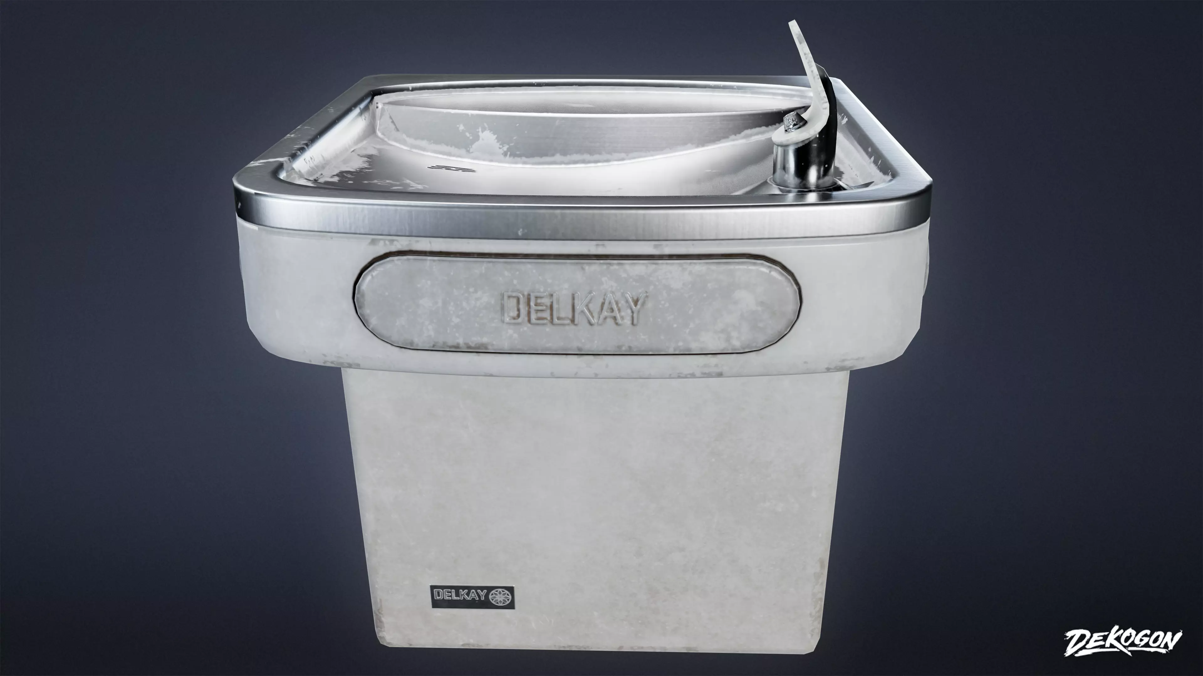 HIGH SCHOOL GYM - Water Fountain 01 - LOW POLY Low-poly 3D model