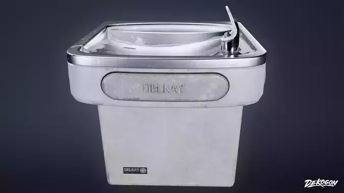 HIGH SCHOOL GYM - Water Fountain 01 - LOW POLY