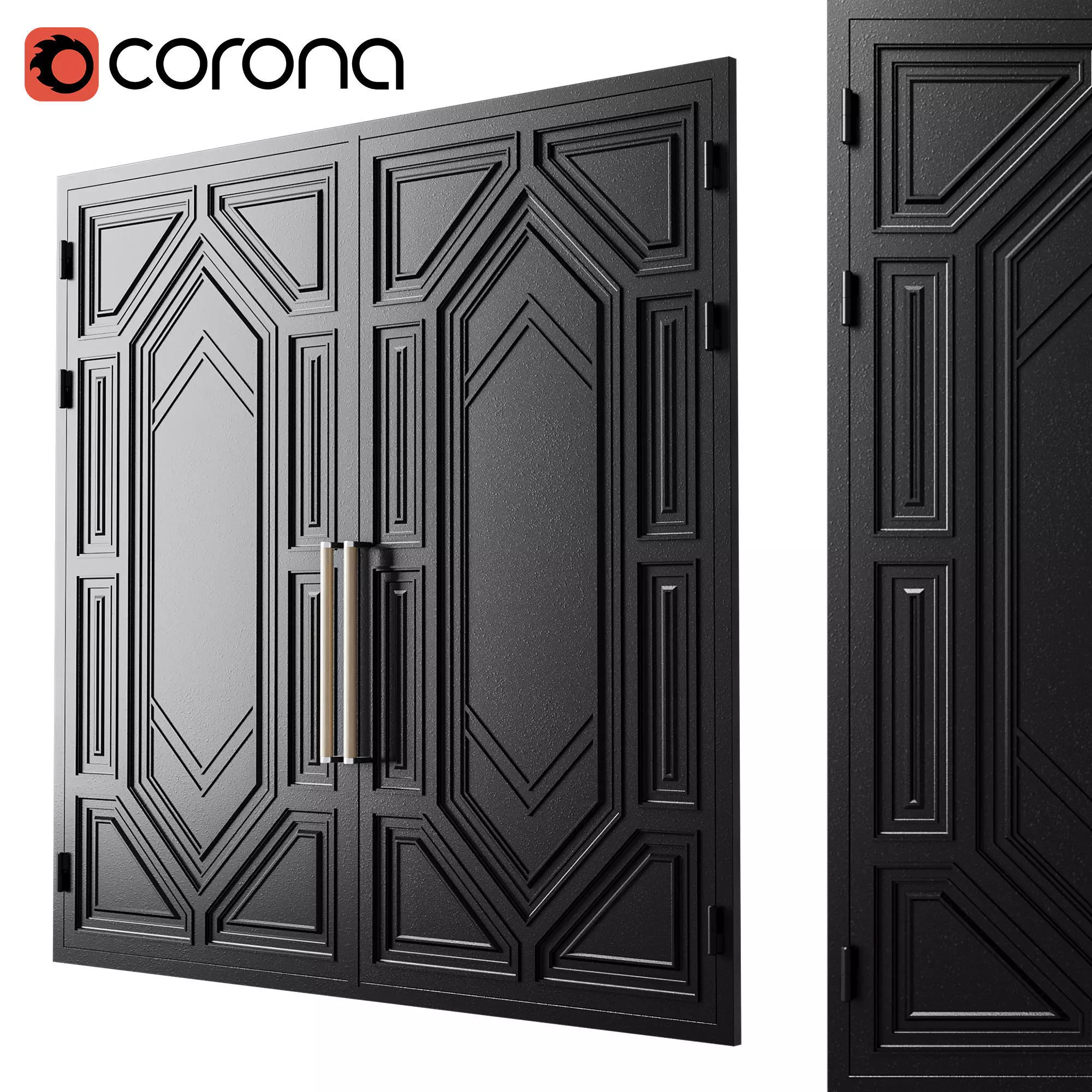 Gate black loft 016 3D model_0