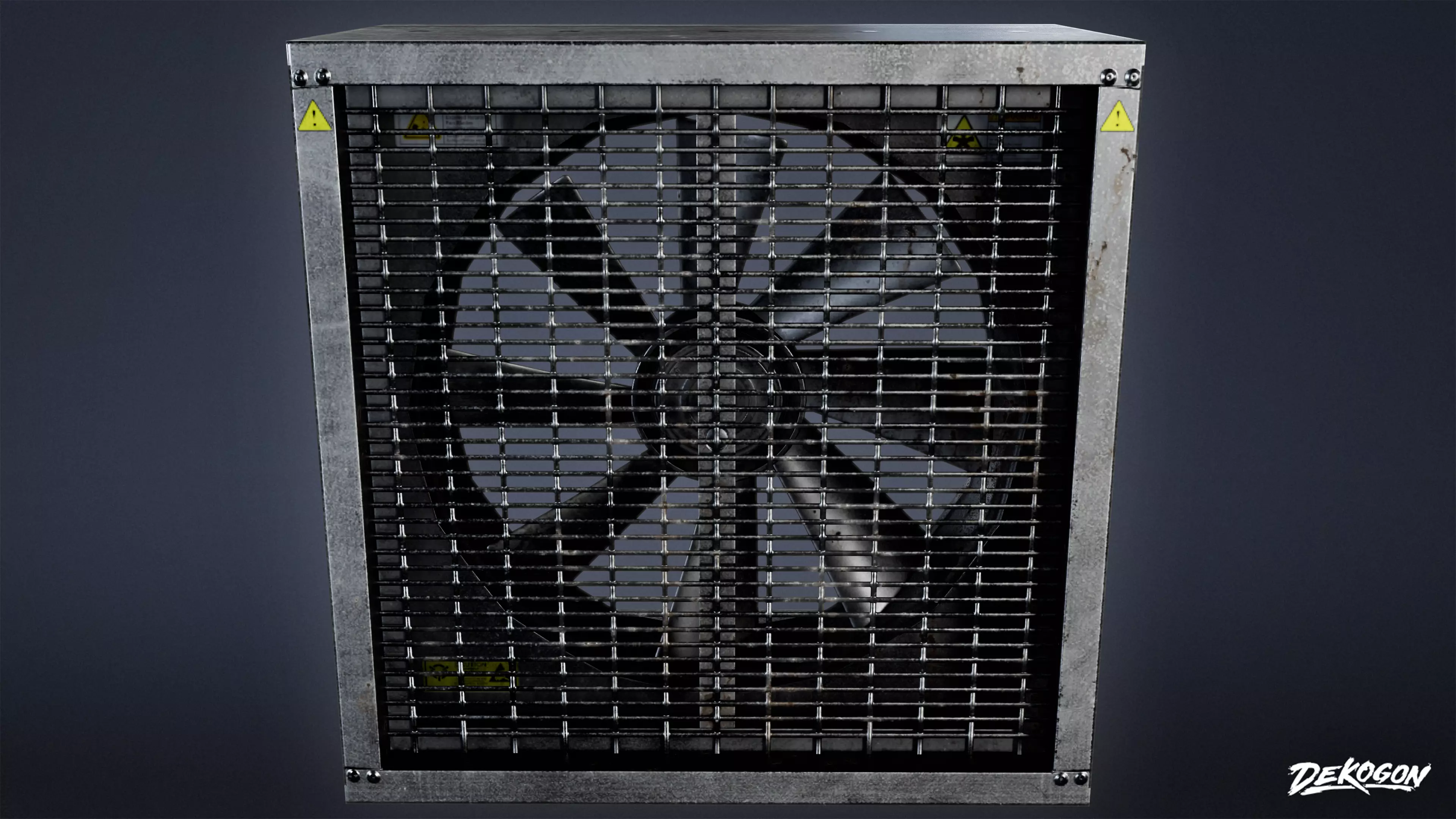 HIGH SCHOOL GYM - Exhaust Fan 01 - LOW POLY Low-poly 3D model