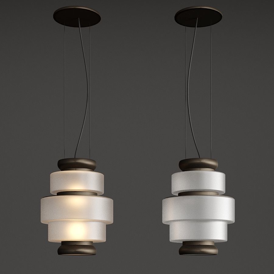 Kepi Pendant Light by Arketipo Low-poly 3D model_1