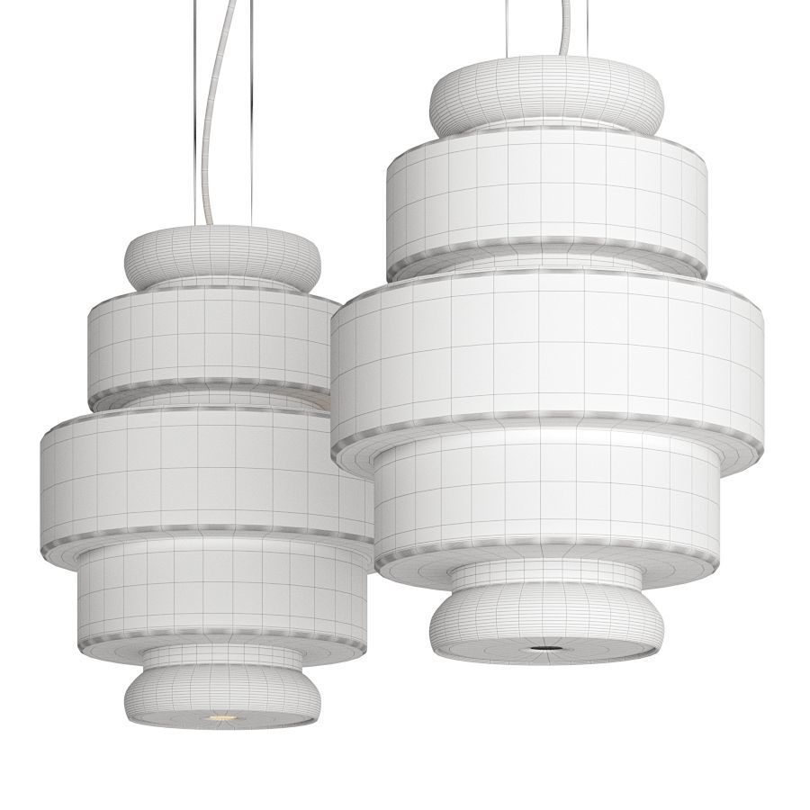 Kepi Pendant Light by Arketipo Low-poly 3D model_7