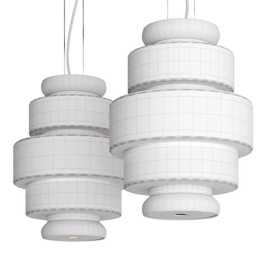 Kepi Pendant Light by Arketipo Low-poly 3D model_8