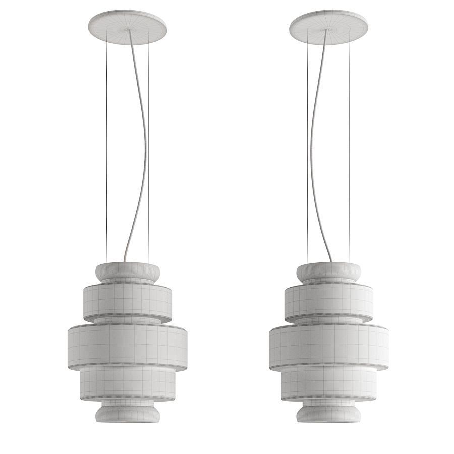 Kepi Pendant Light by Arketipo Low-poly 3D model_3