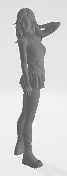 Girl In A Mini Skirt 3D print model
