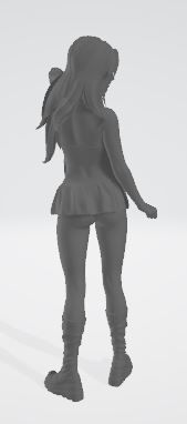 Girl In A Mini Skirt 3D print model_1
