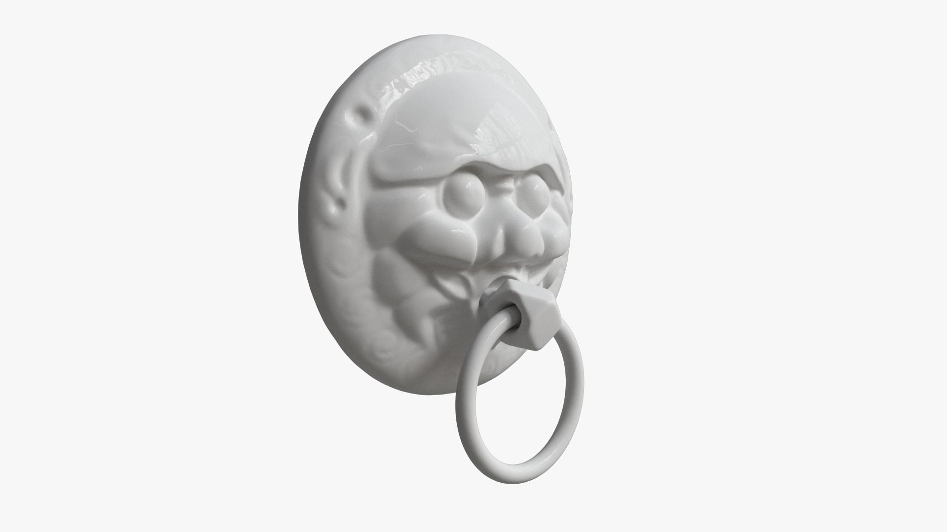 Chinese animal head door knocker02 PBR 3D model_9