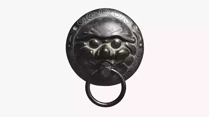 Chinese animal head door knocker02 PBR
