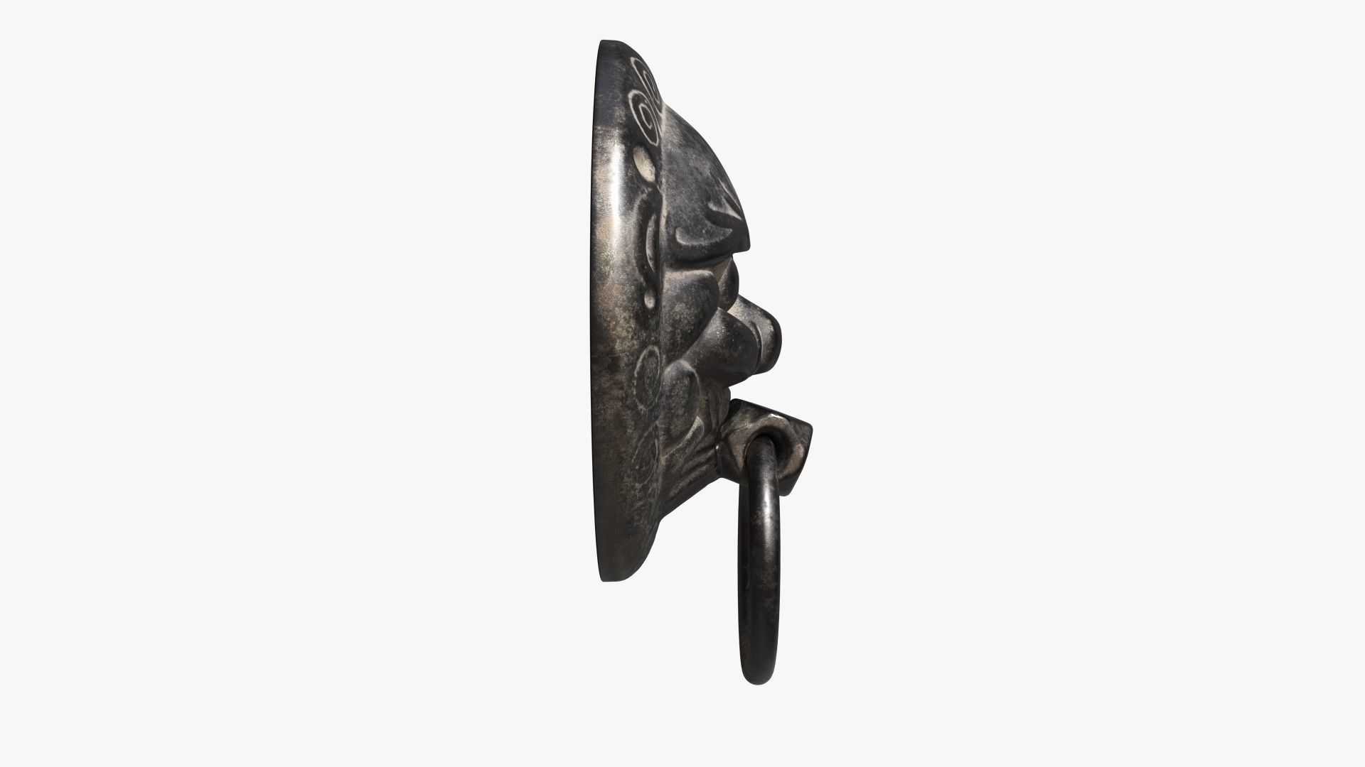 Chinese animal head door knocker02 PBR 3D model_6