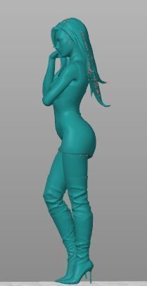 Figure Of A Sexy Woman in Stilettos 3D print model_1