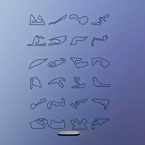 F1 tracks 2024 3D print