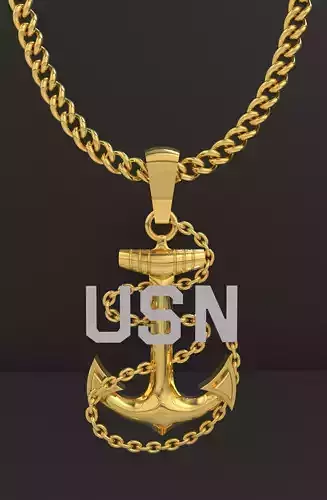 Anchor Pendant USN 