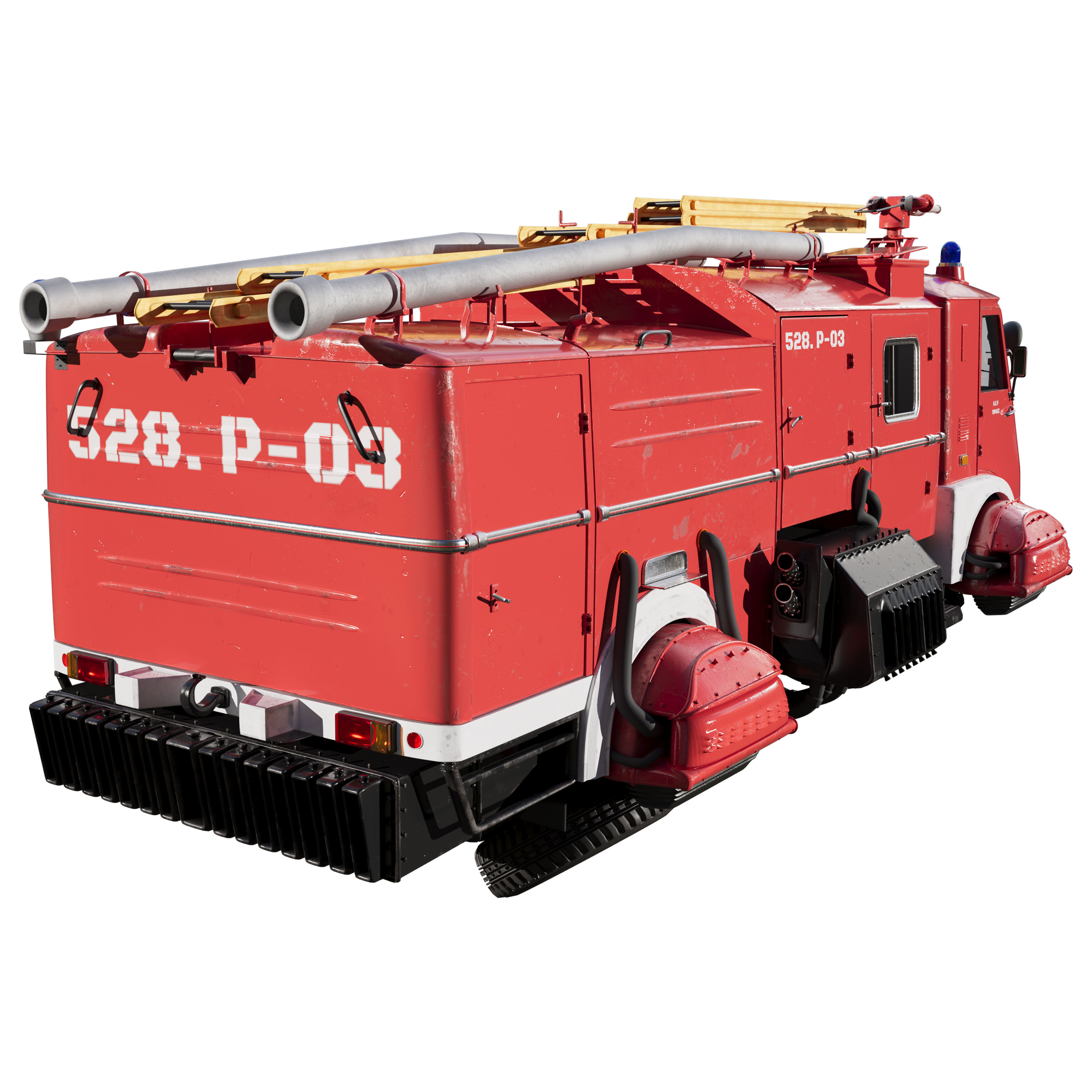 Sci-Fi Fire truck Jelcz 003 Star 25 3D model_1