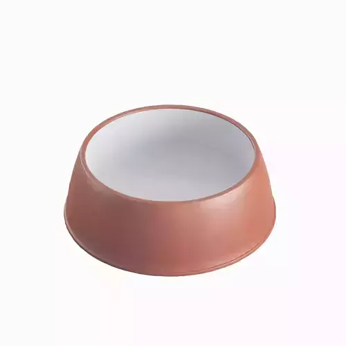 Plastic Dog Bowl B 02 Low-poly 3D model