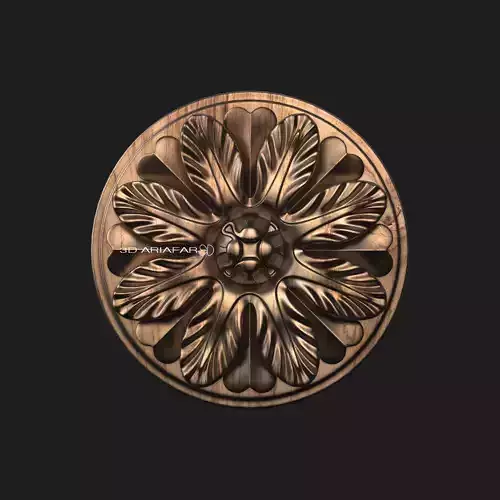 Wood Carving Rosette - 001