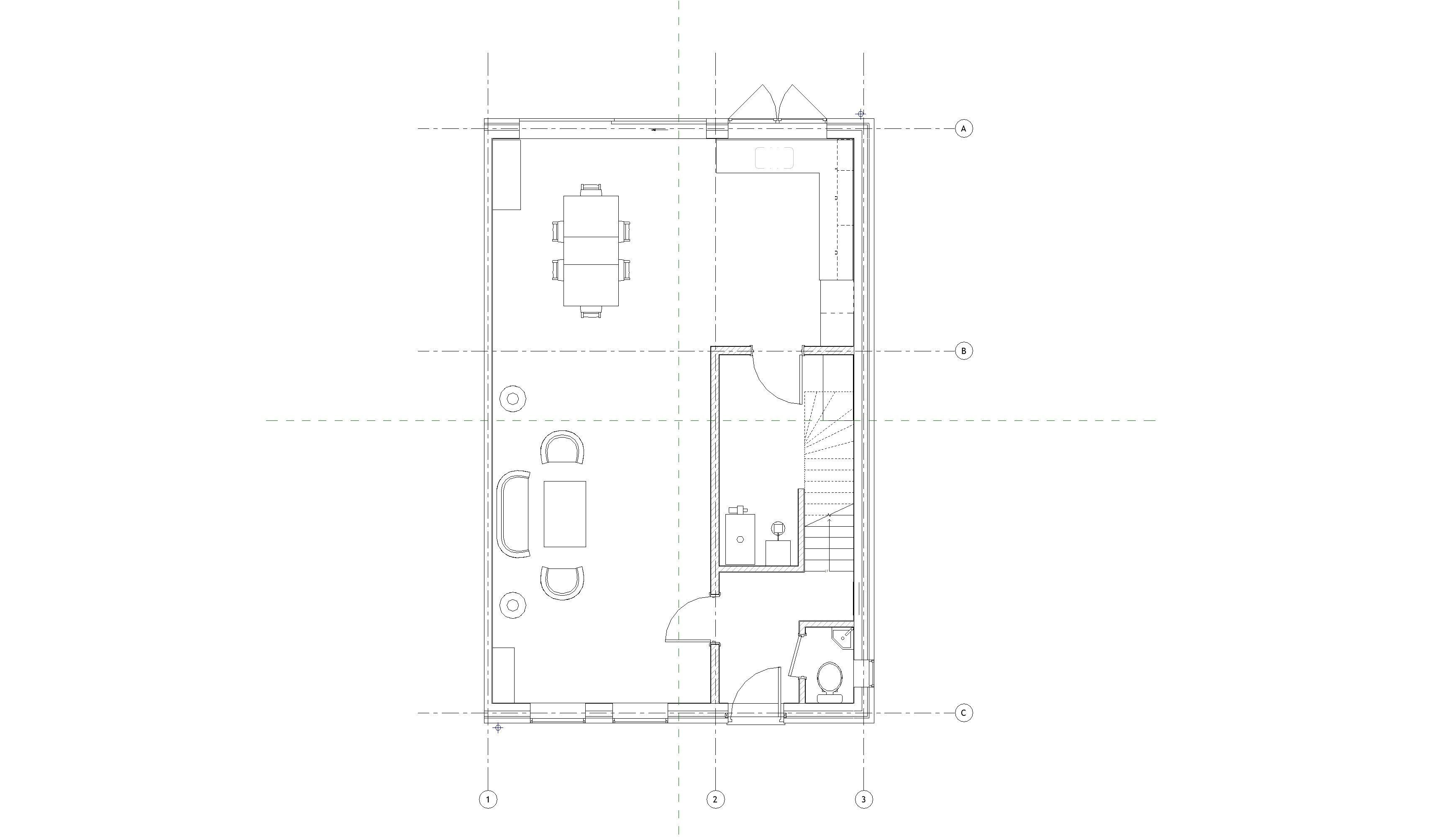 Half-open house with 3 bedrooms - 3D model 3D model_13