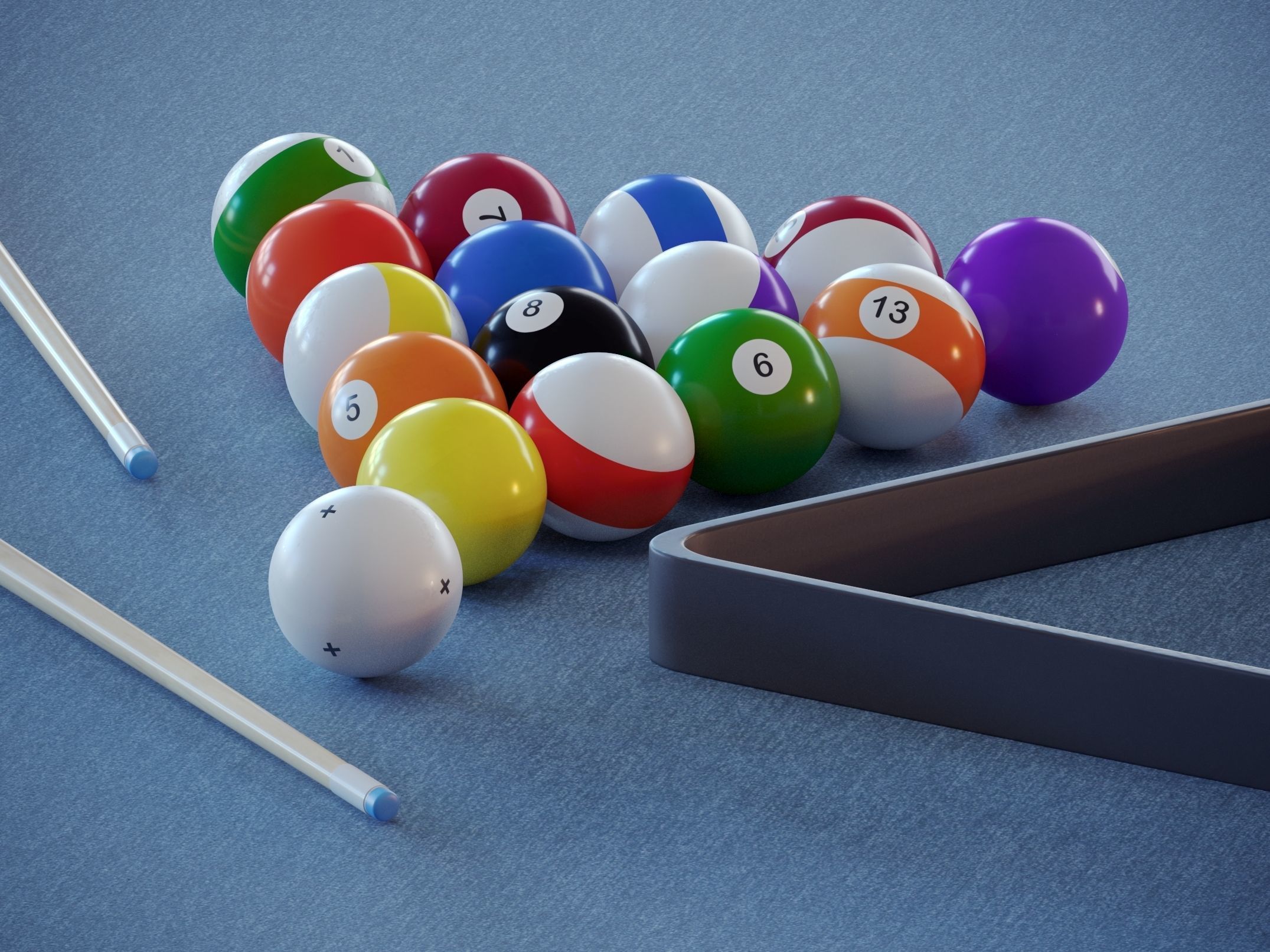 PBR Vancouver Pool Table 3D model_1