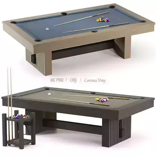 PBR Vancouver Pool Table 3D model
