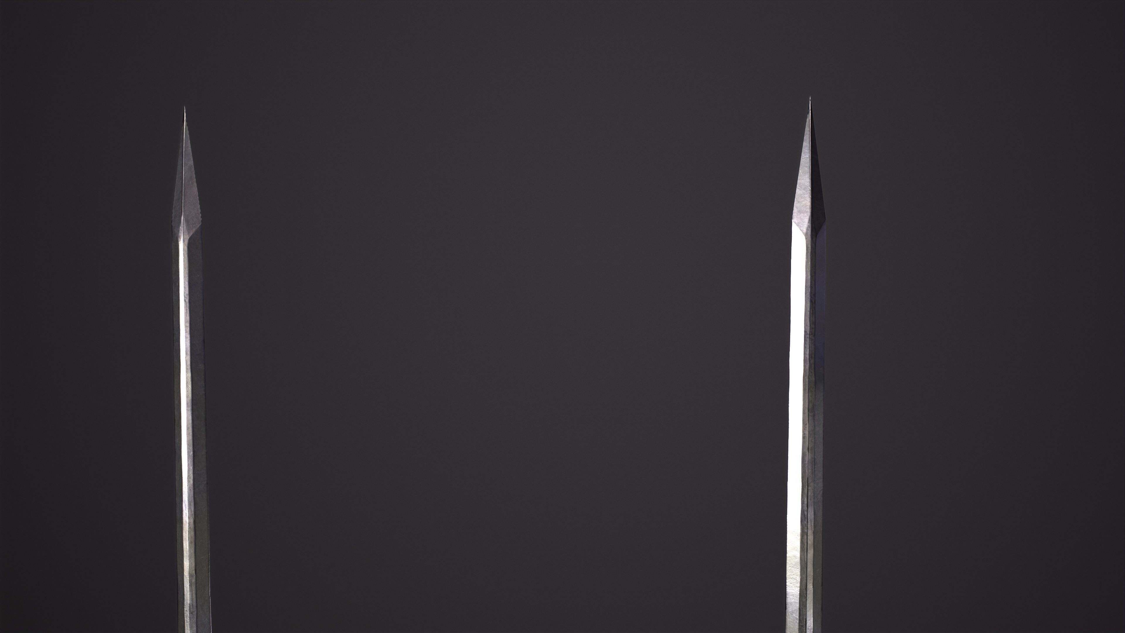 Fantazy Sword Melee Weapon Low-poly 3D model_6