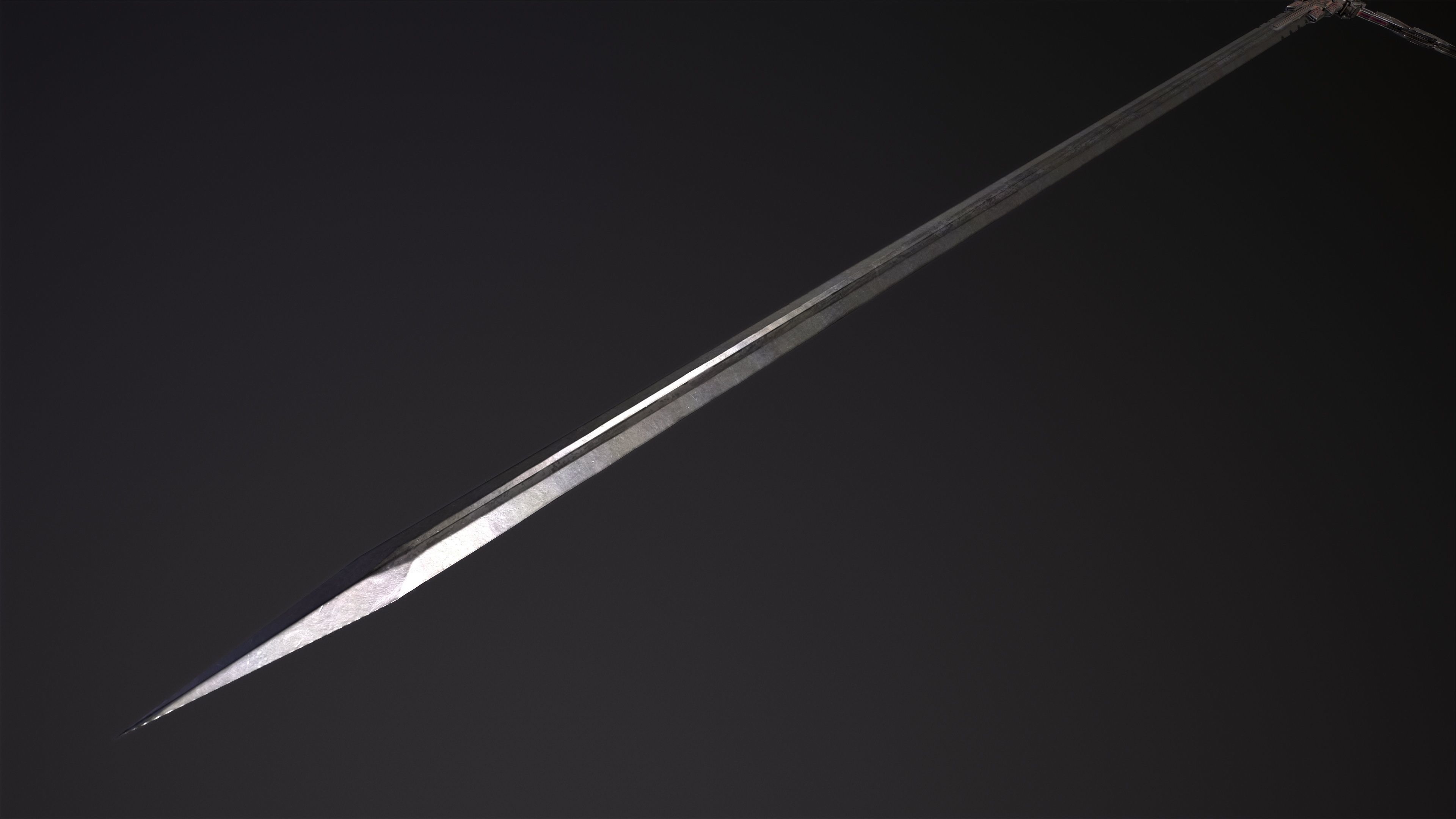 Fantazy Sword Melee Weapon Low-poly 3D model_2