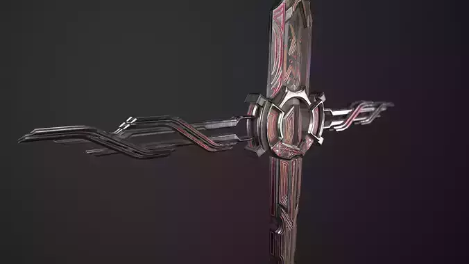 Fantazy Sword Melee Weapon Low-poly 3D model