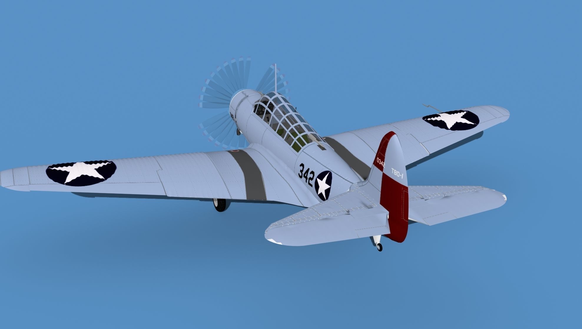 Douglas TBD-1 Devestator V14 3D model_7