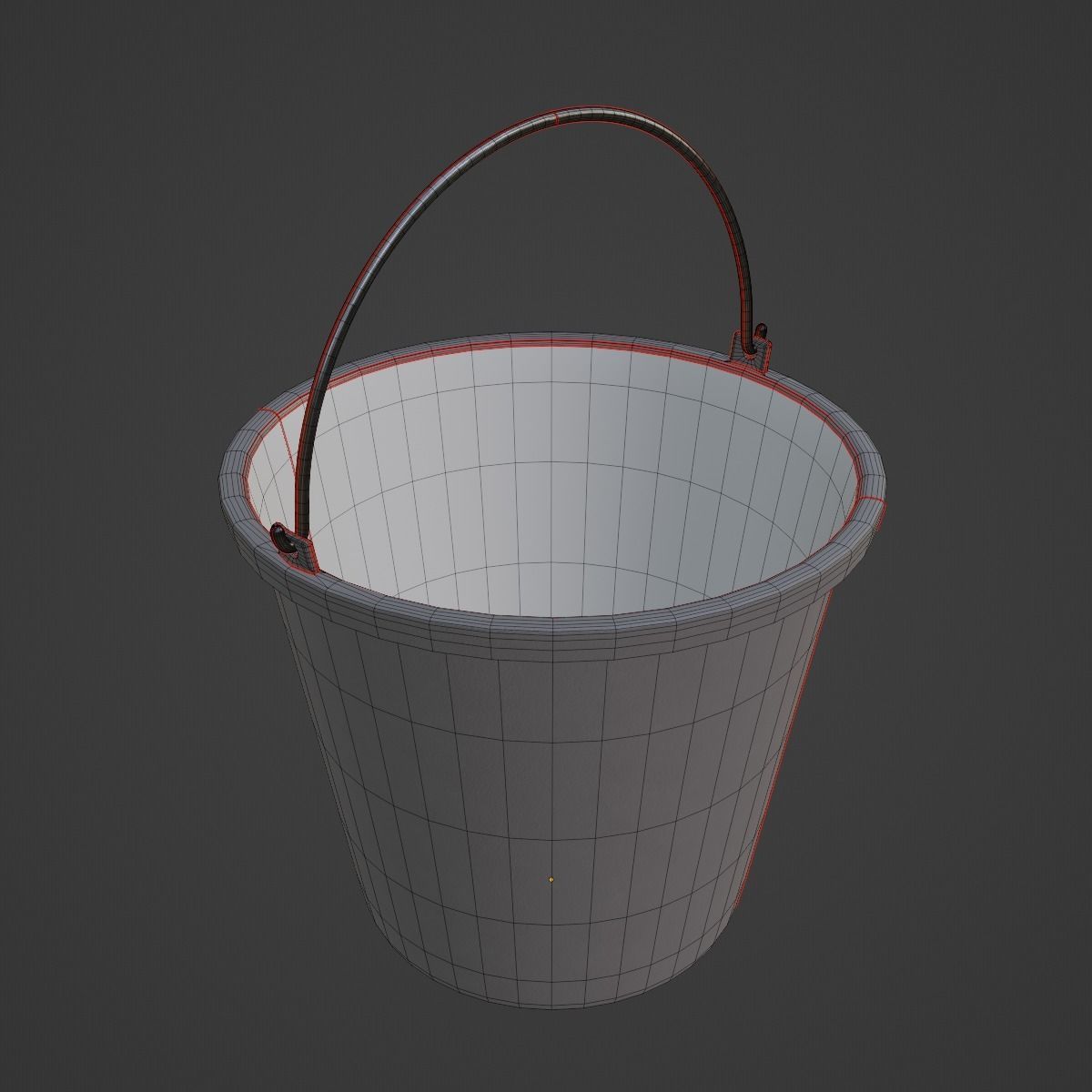 Industrial Plastic Bucket B 03 3D model_7
