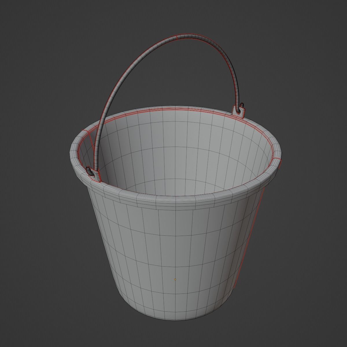 Industrial Plastic Bucket B 03 3D model_9