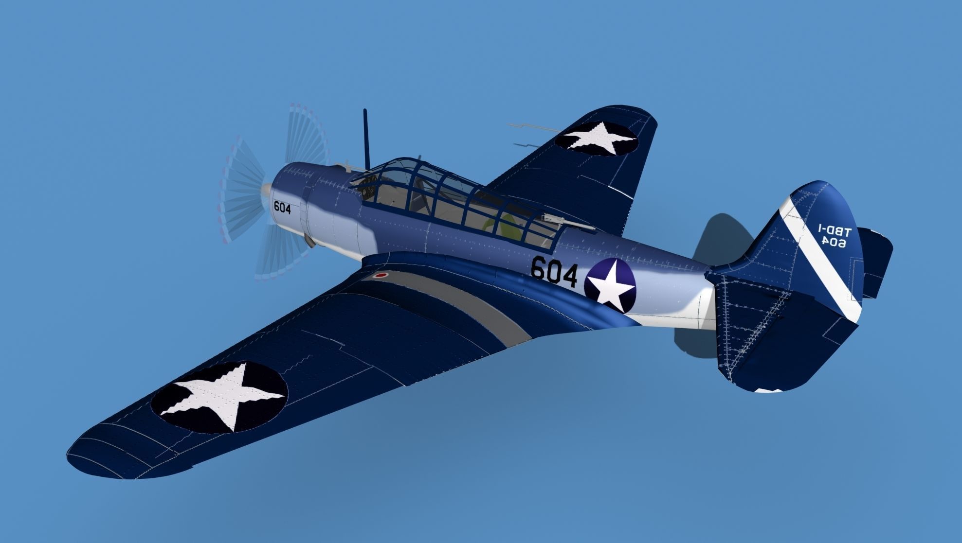 Douglas TBD-1 Devestator V17 3D model_8