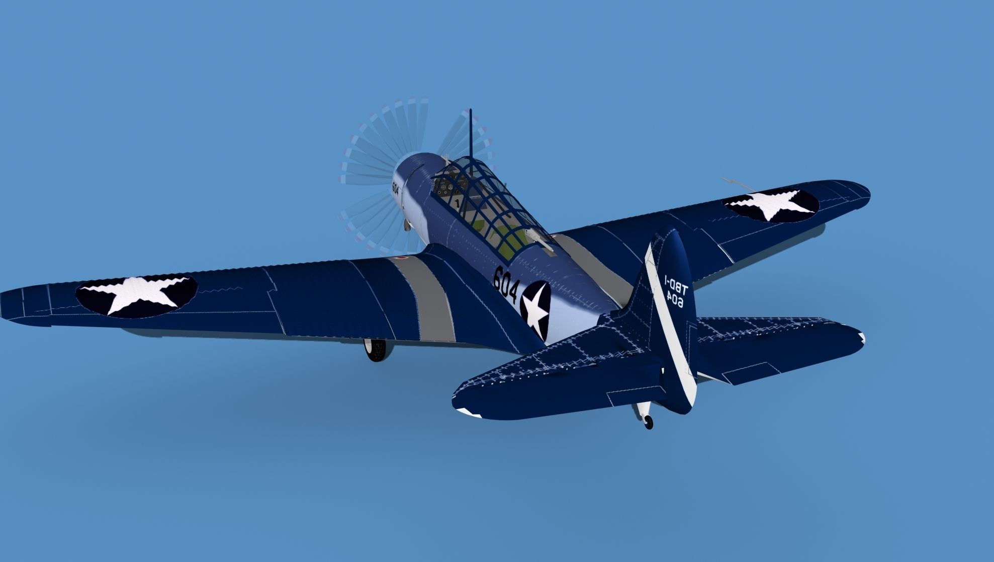 Douglas TBD-1 Devestator V17 3D model_7