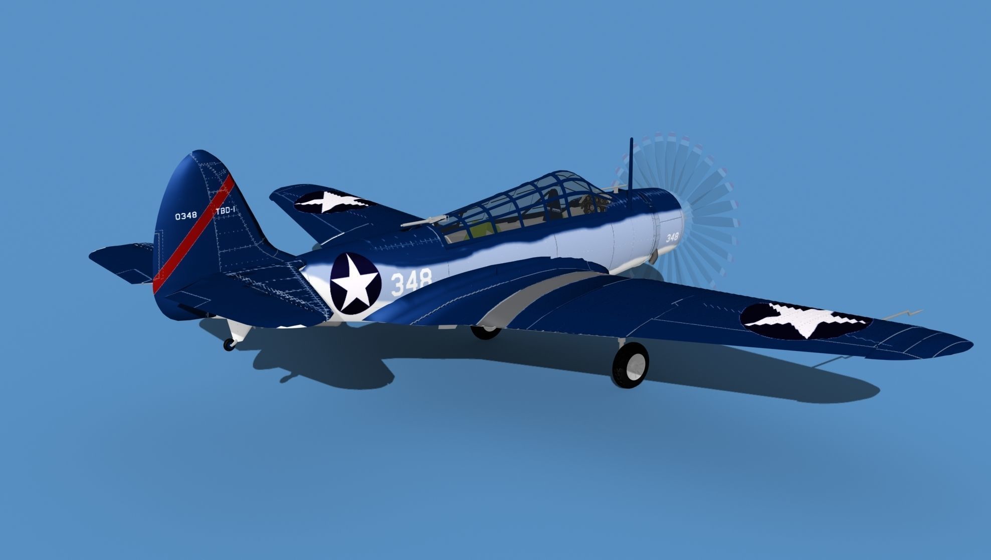 Douglas TBD-1 Devestator V18 3D model_5