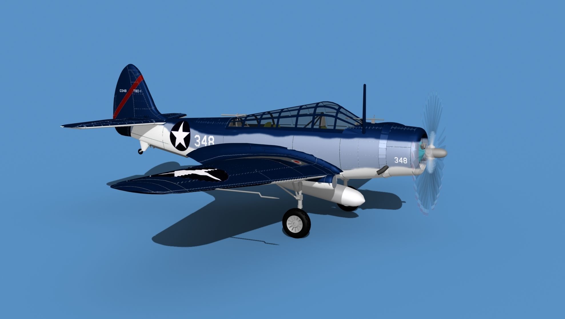 Douglas TBD-1 Devestator V18 3D model_3