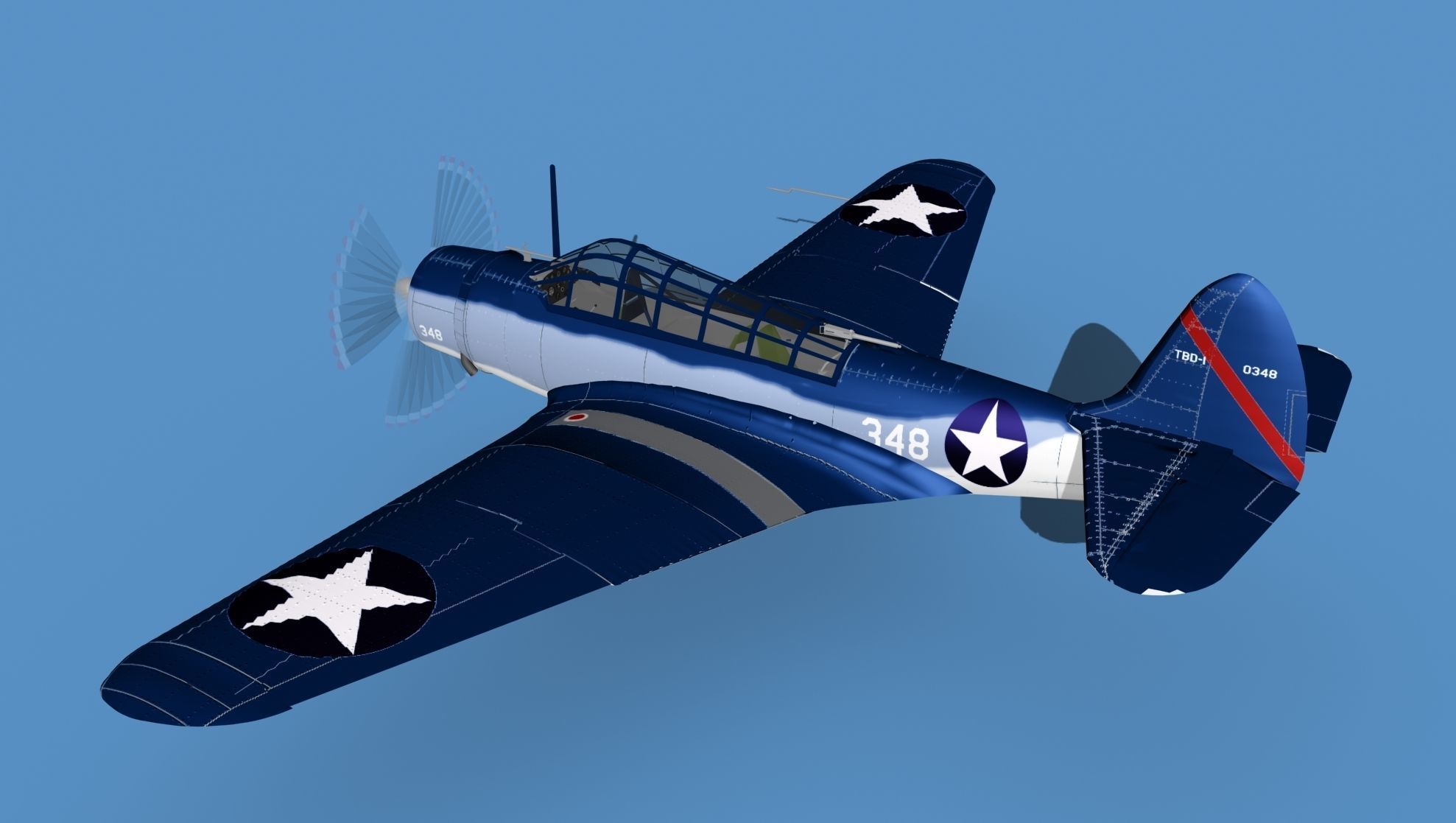 Douglas TBD-1 Devestator V18 3D model_8
