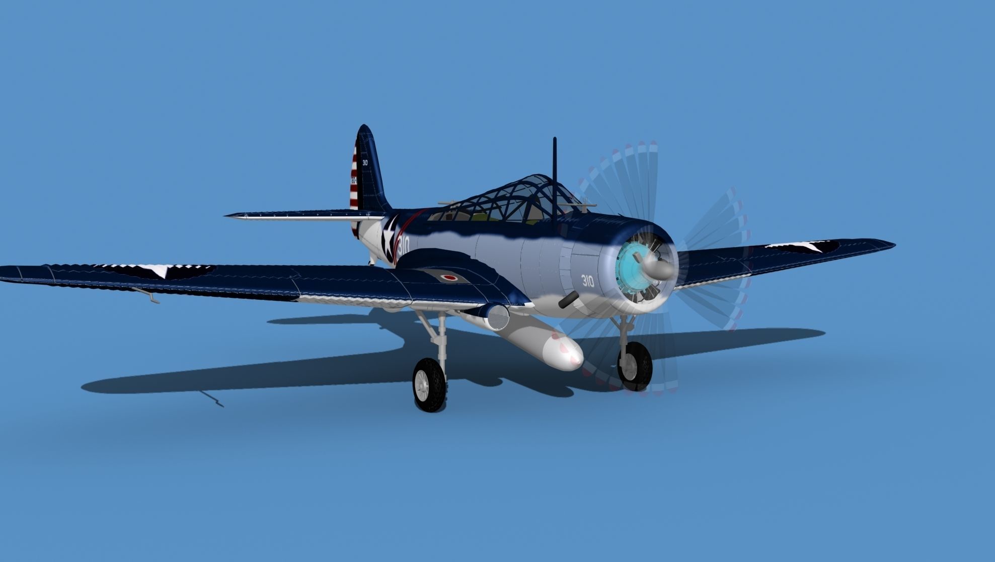 Douglas TBD-1 Devestator V19 3D model_2