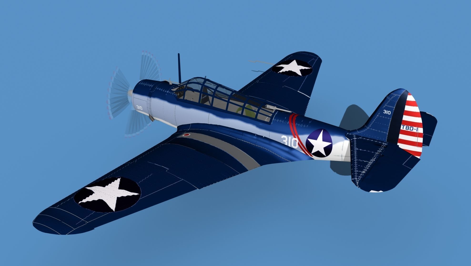 Douglas TBD-1 Devestator V19 3D model_8