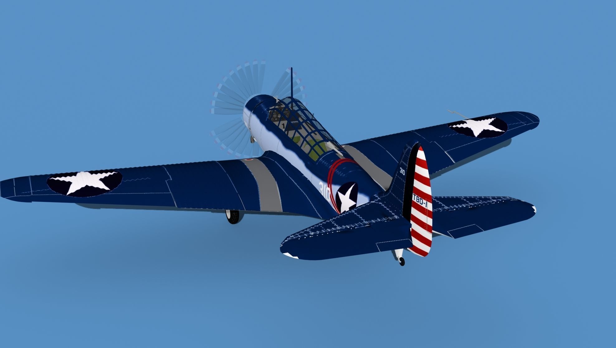 Douglas TBD-1 Devestator V19 3D model_7