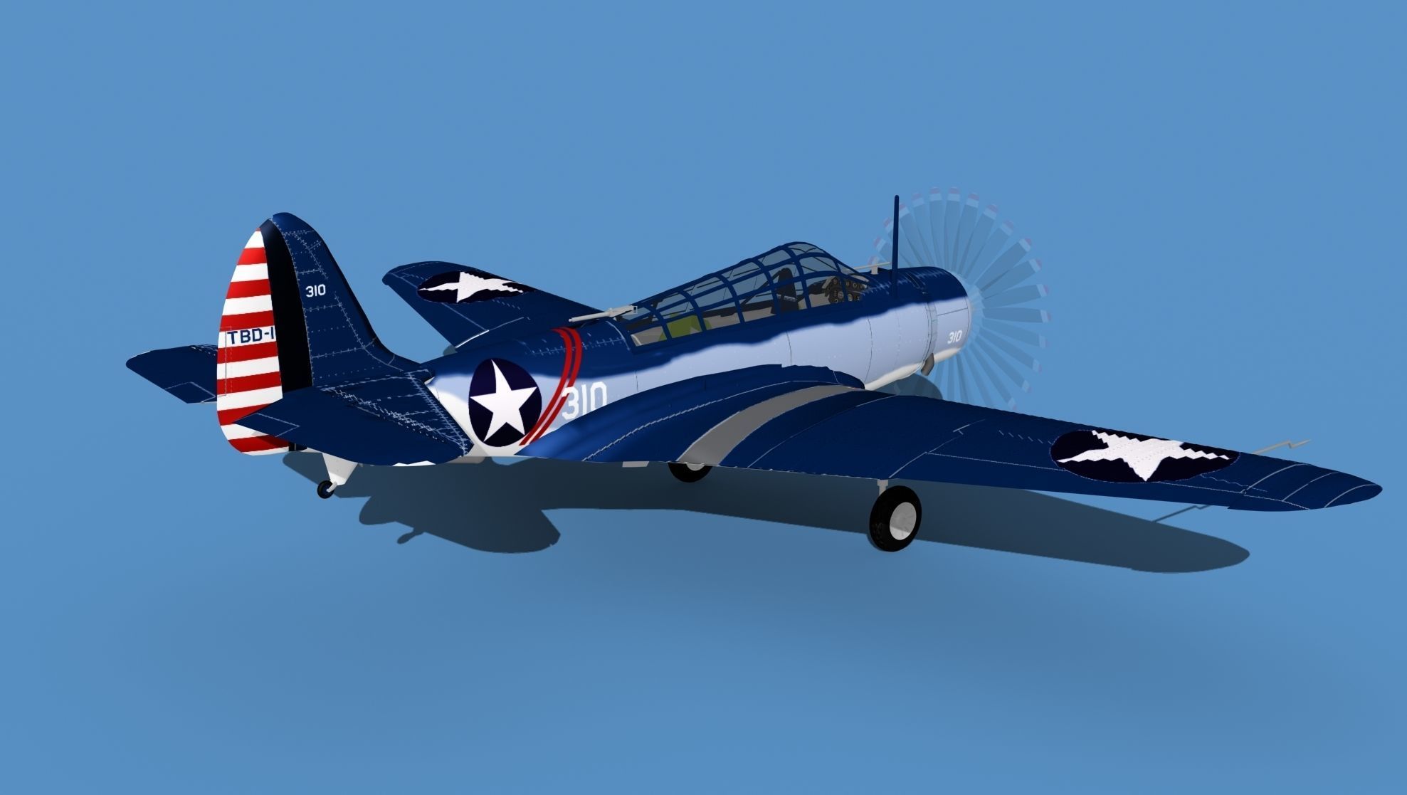 Douglas TBD-1 Devestator V19 3D model_5