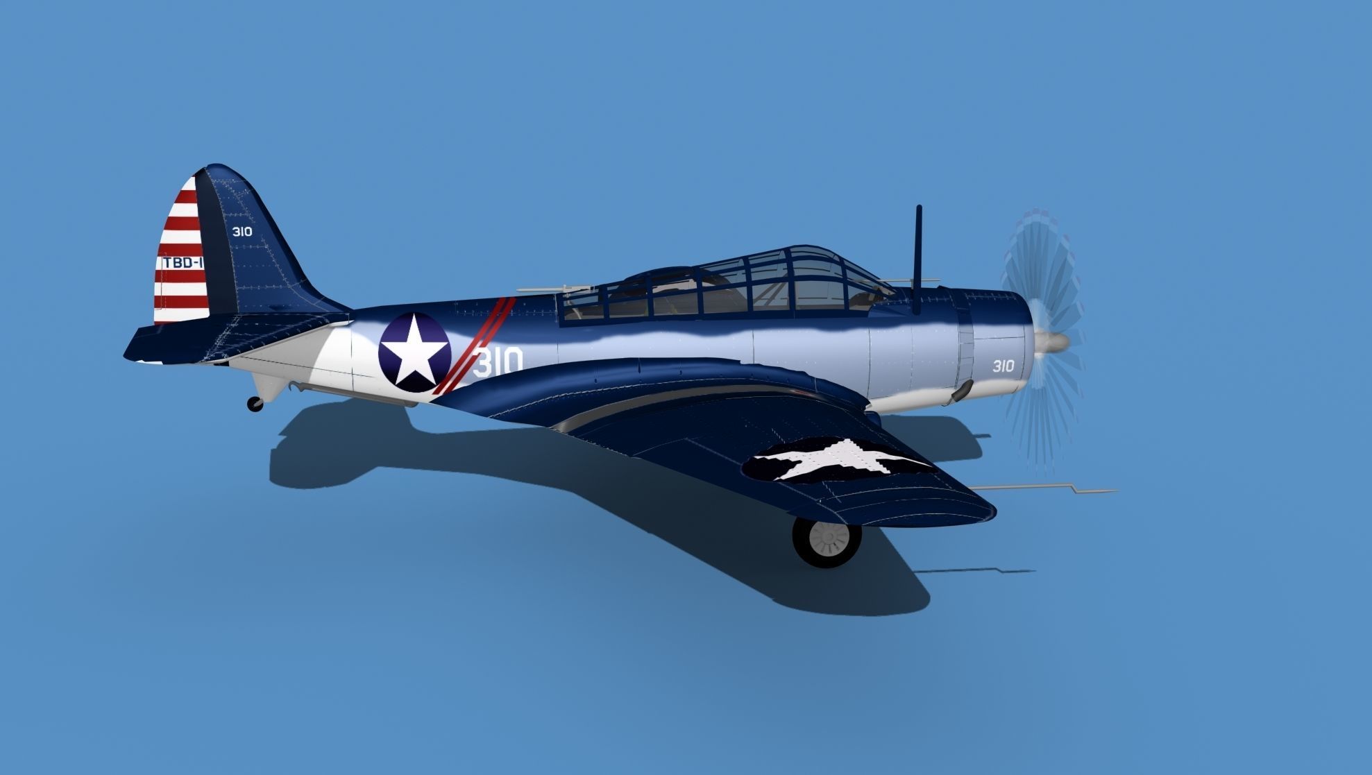 Douglas TBD-1 Devestator V19 3D model_4