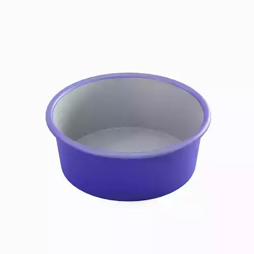 Simple Plastic Wash Basin 05 Low-poly 3D model