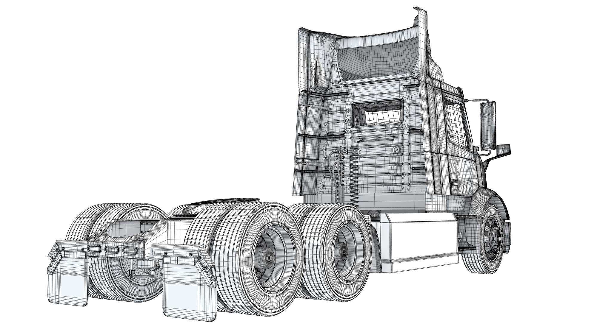 2025 Electric Semi Truck 3D model_17