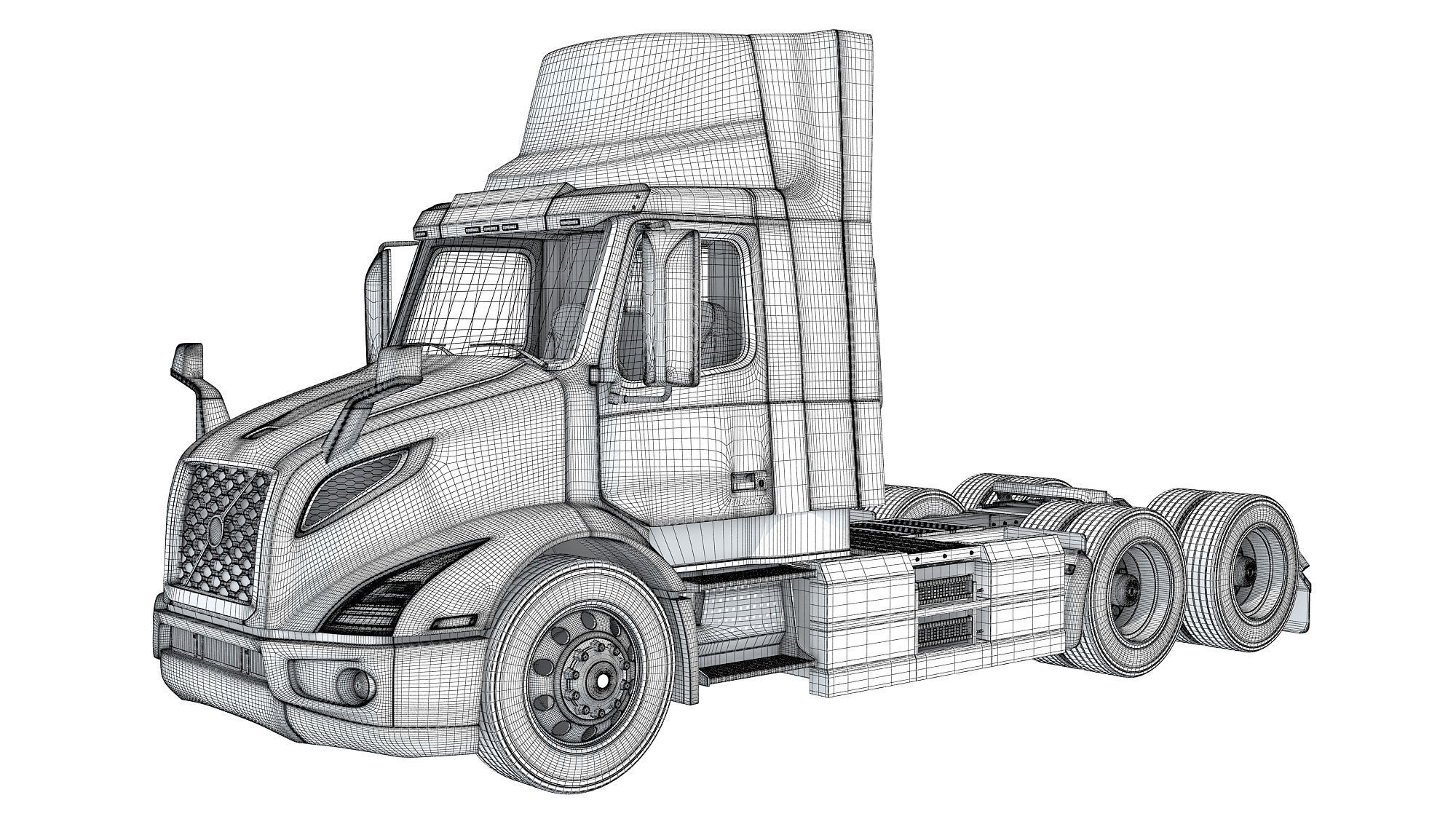 2025 Electric Semi Truck 3D model_15