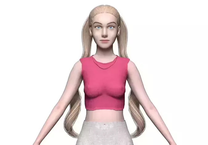 blond basic woman V23168 