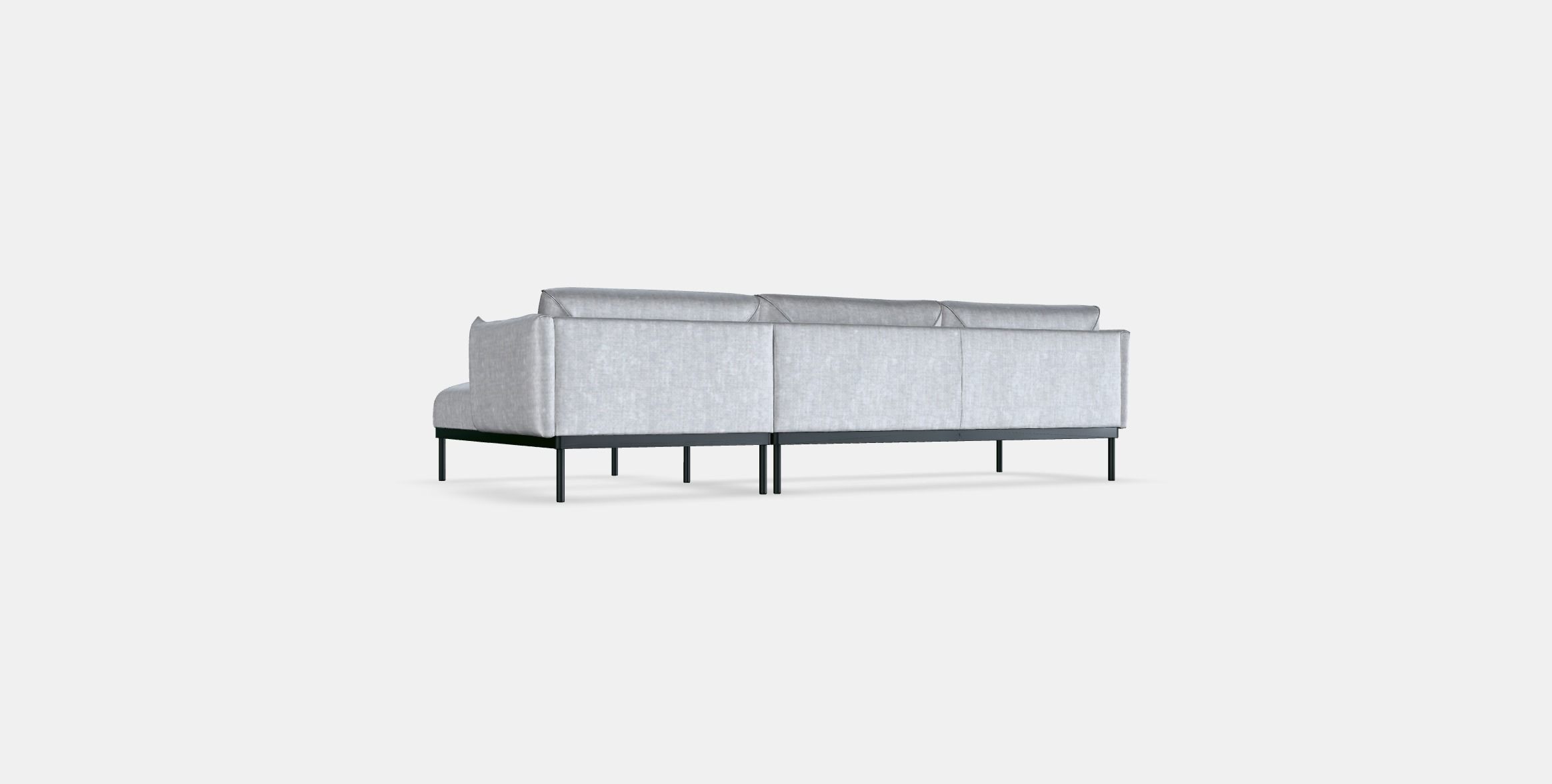 APPLARYD 3-seat sofa with chaise longue Low-poly 3D model_16