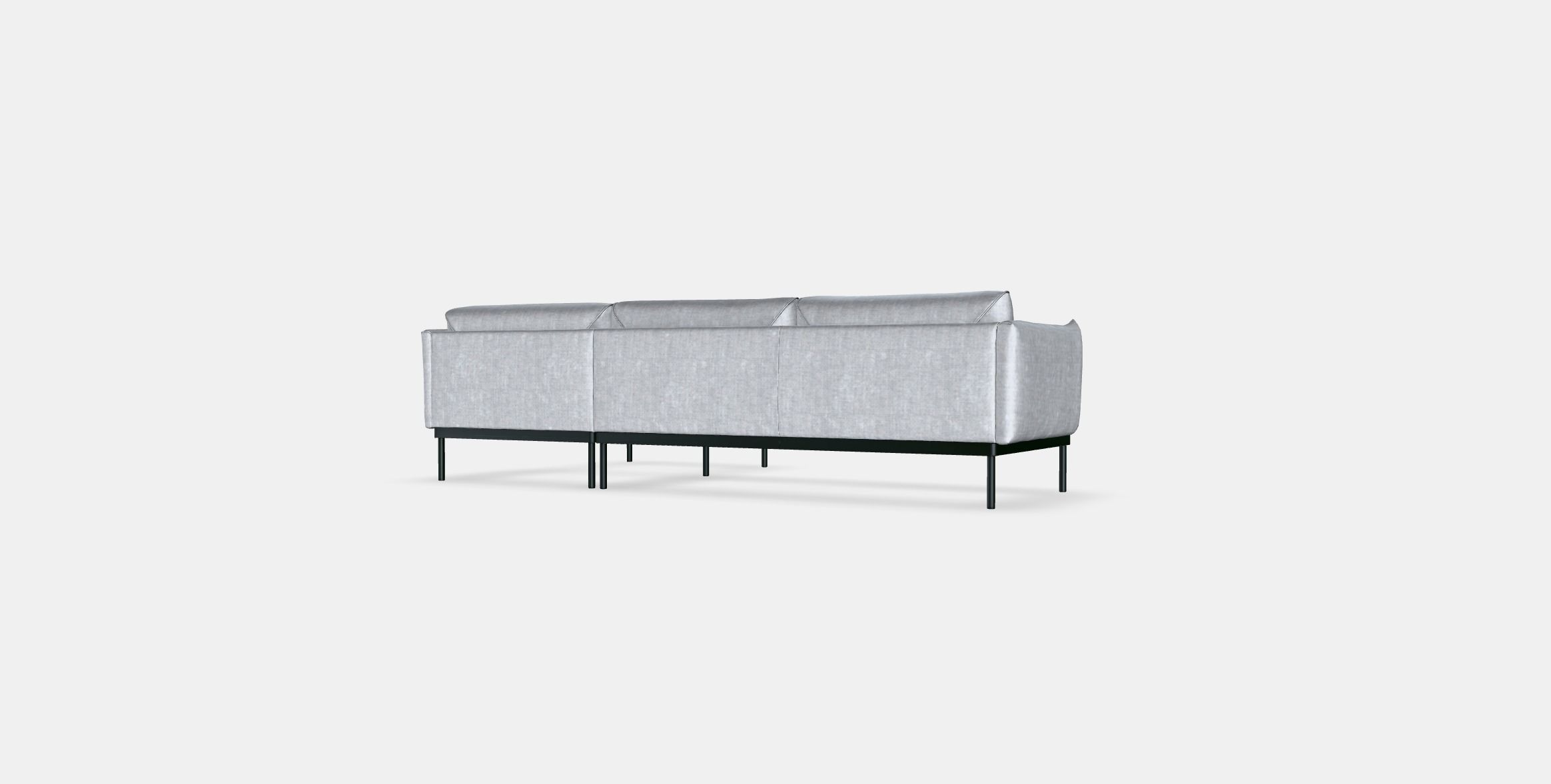 APPLARYD 3-seat sofa with chaise longue Low-poly 3D model_2